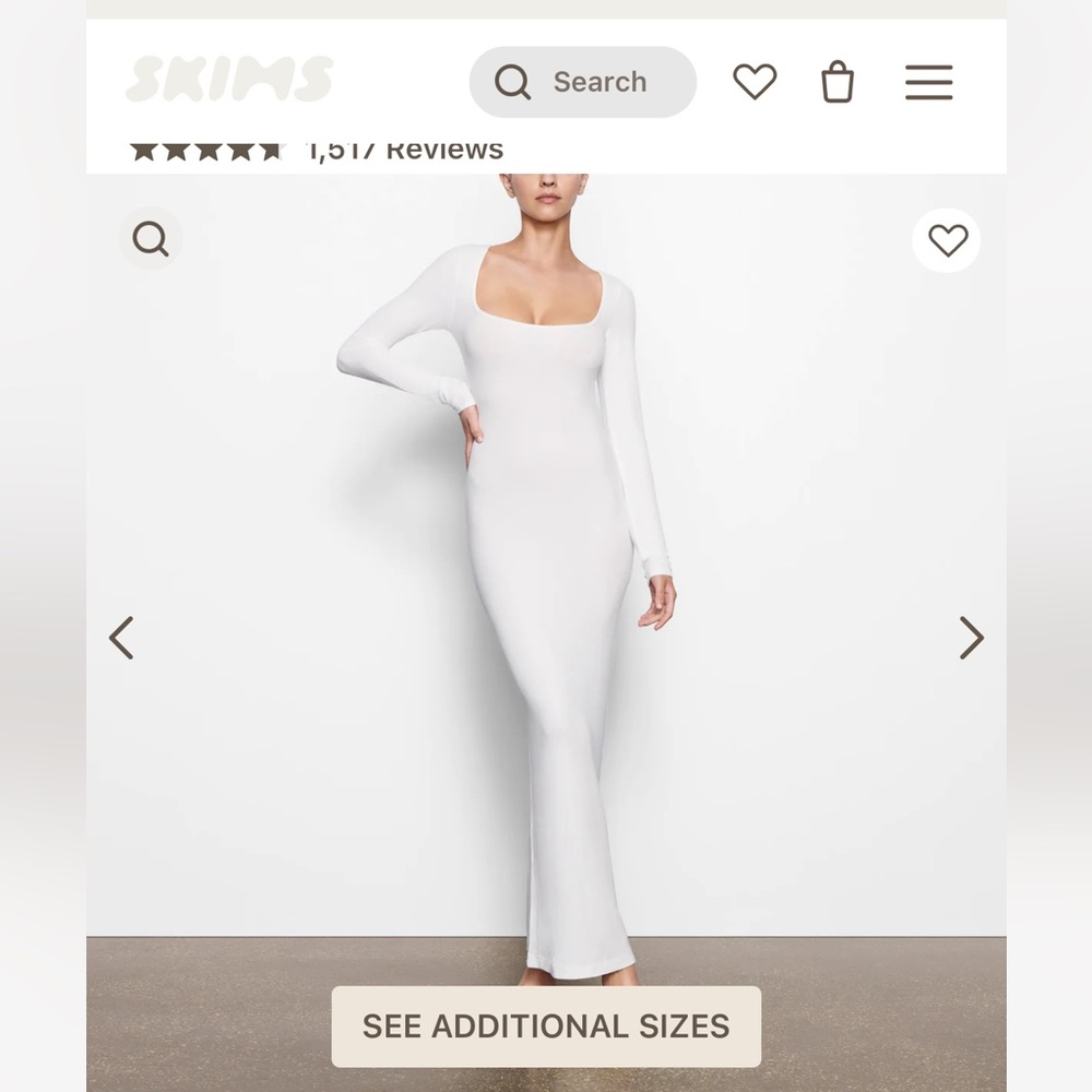 Skims long sleeve dress